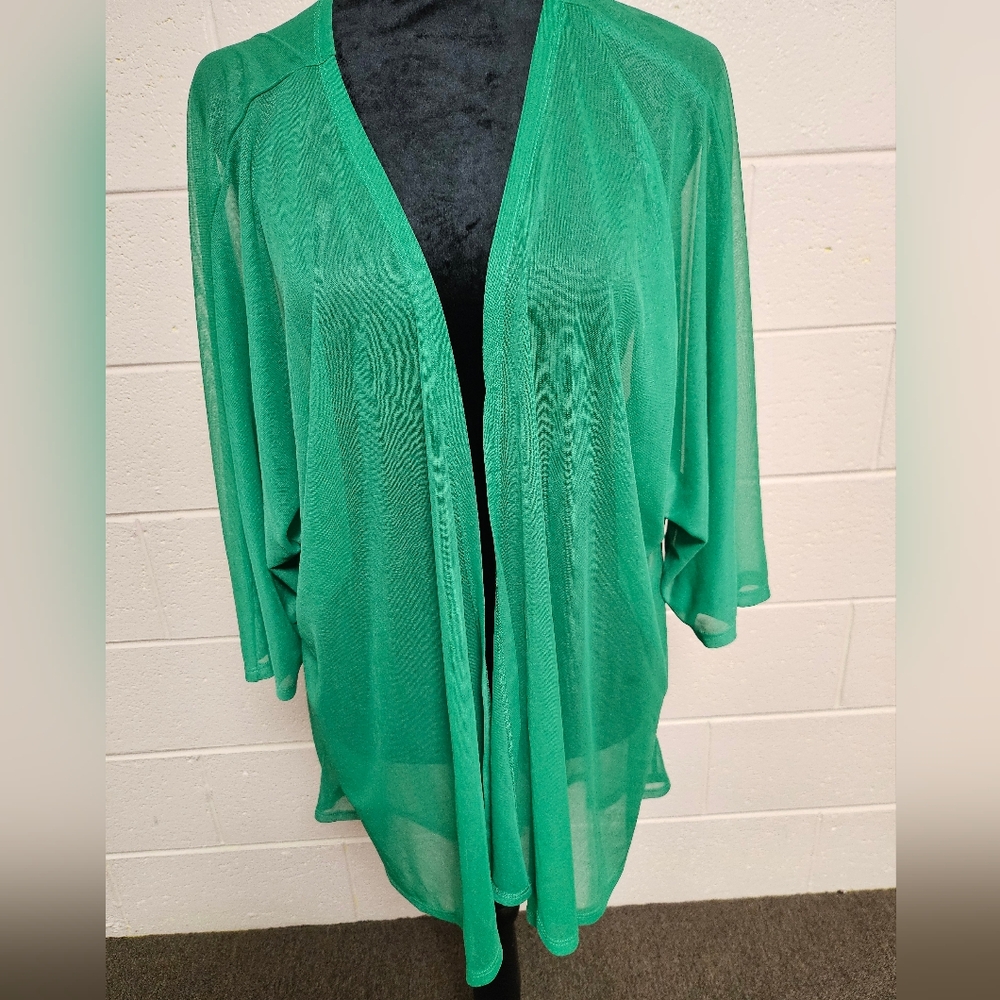 LuLaRoe Green Open-Front Cardigan
